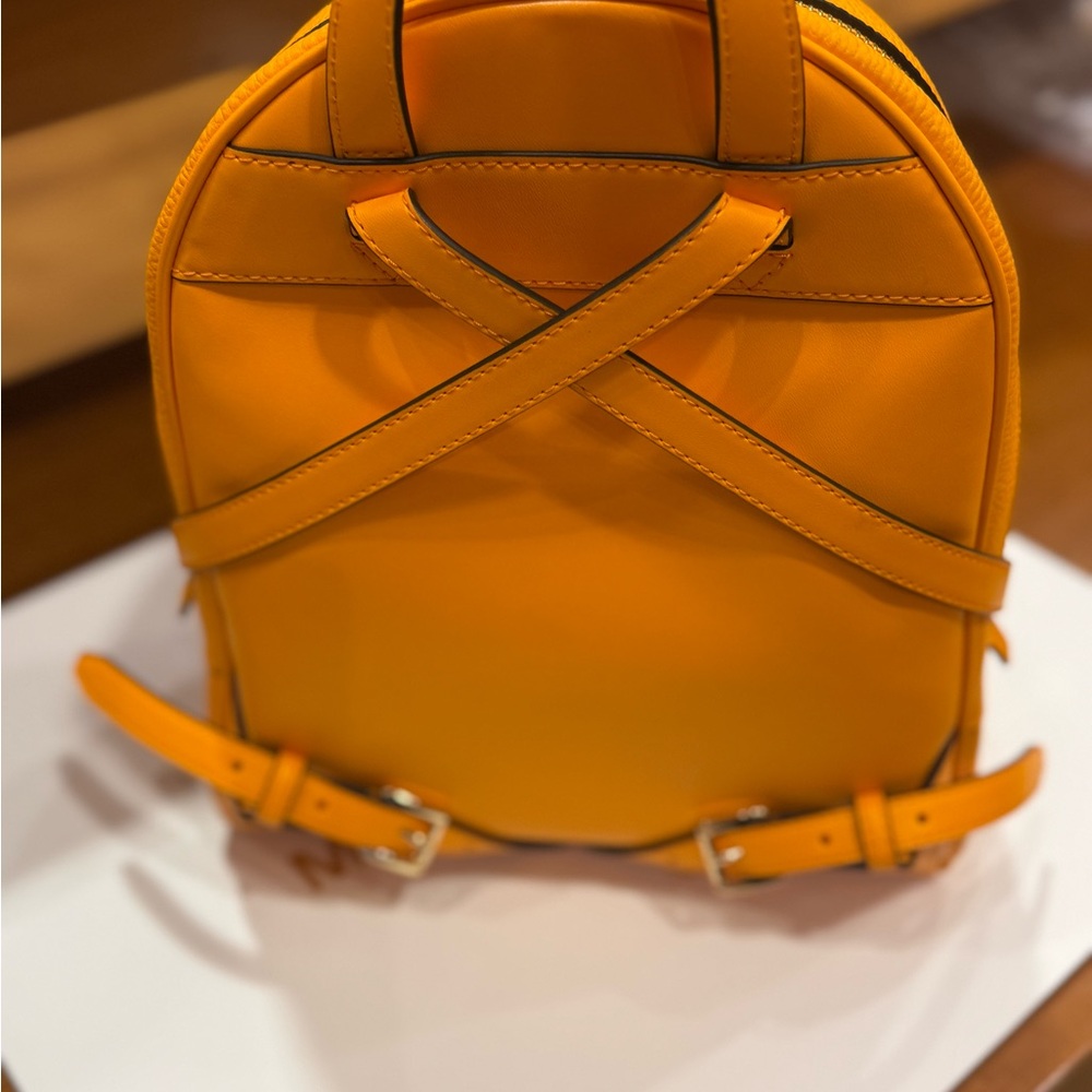 Michael Kors RHEA EMBELLISHED Vibrant Orange Backpack - Picture 6 of 14